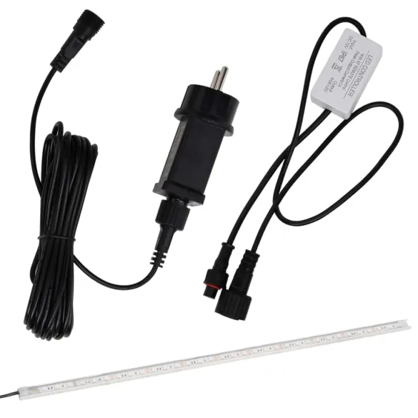 Fântână Cascadă Piscină LED 110cm Oțel Inoxidabil