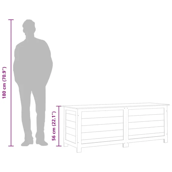 Cutie Perne Exterior Lemn Masiv Brad 150x50x56 cm