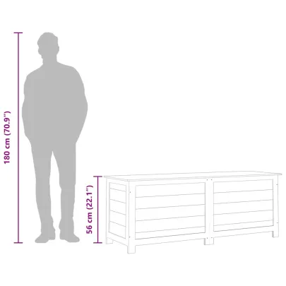 Cutie Perne Exterior Lemn Masiv Brad 150x50x56 cm