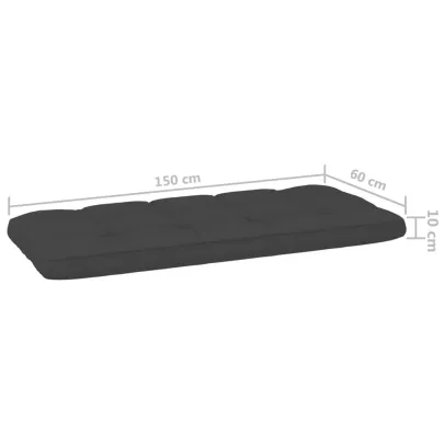 Bancă Grădină cu Perne Antracit - Lemn Pin - Livrare Gratuită