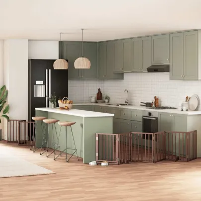 Poartă Câini Pliabilă Lemn - 450 cm - Livrare Gratuită