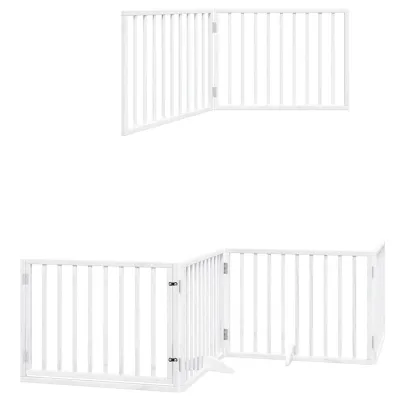 Poartă Câini Pliabilă Lemn Plop - Livrare Gratuită