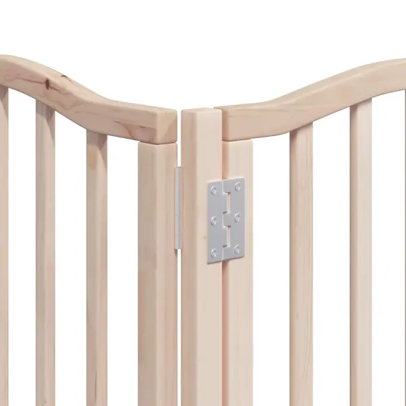 Poartă Pliabilă pentru Câini - 450 cm - Lemn Natural
