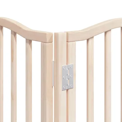 Poartă Pliabilă pentru Câini - 9 Panouri - 450 cm - Lemn de Plop