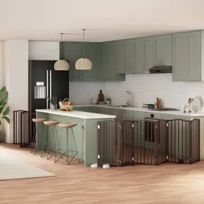 Poartă Câini Pliabilă Lemn - 450 cm - Livrare Gratuită