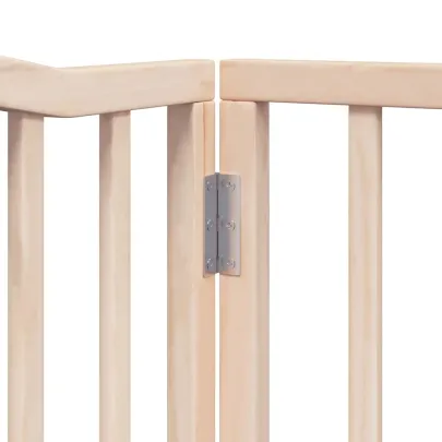 Poartă Pliabilă Câini - 10 Panouri Lemn Plop - 800 cm