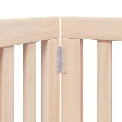 Poartă Câini Pliabilă cu Ușă - 9 Panouri - 450 cm - Lemn