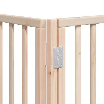 Poartă Pliabilă pentru Câini - 12 Panouri - 600 cm - Lemn de Plop