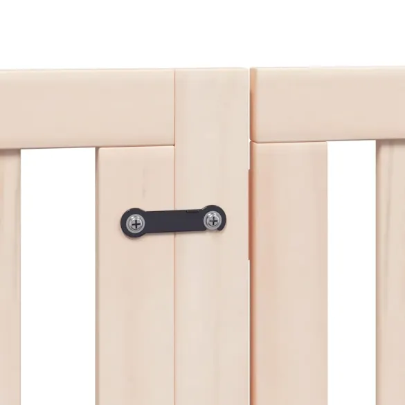 Poartă Pliabilă pentru Câini - 15 Panouri - 750 cm - Lemn de Plop