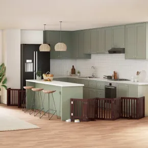 Poartă Câini Pliabilă Lemn Plop 600 cm - Comandă Online