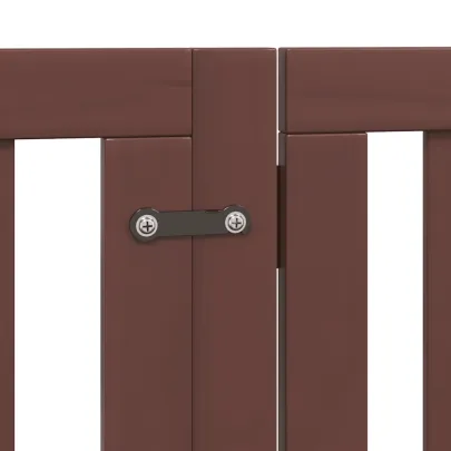 Poartă Câini Pliabilă Lemn Plop cu Ușă - 750 cm | Gratis Livrare