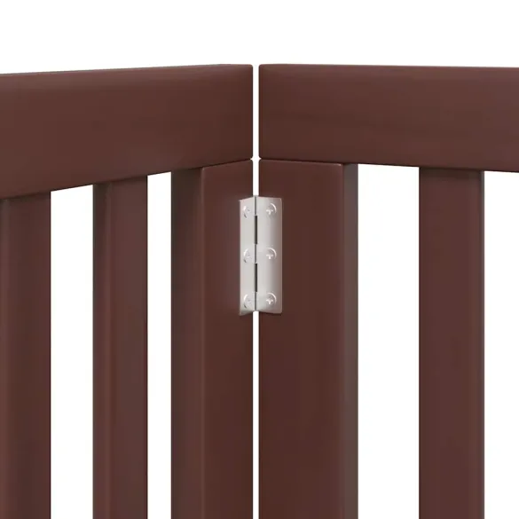 Poartă Câini Pliabilă Lemn Plop cu Ușă - 750 cm | Gratis Livrare