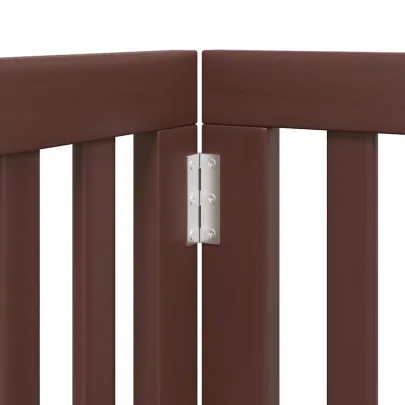 Poartă Câini Pliabilă Lemn Plop cu Ușă - 750 cm | Gratis Livrare