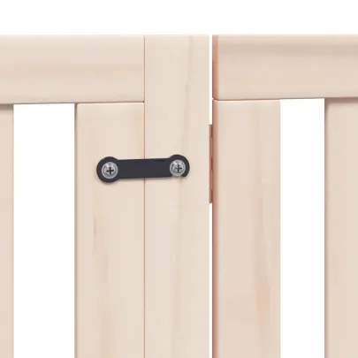 Poartă Câini Pliabilă Lemn - 12 Panouri cu Ușă - 960 cm