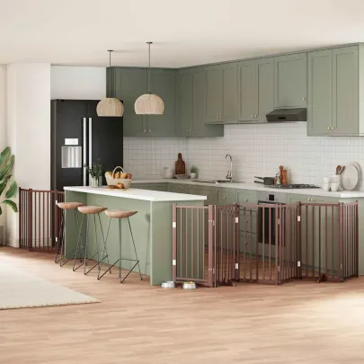 Poartă Câini Pliabilă Lemn - 450 cm - Gratis Livrare