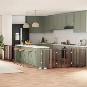 Poartă Câini Pliabilă din Lemn de Plop - 600 cm | Gratis Livrare