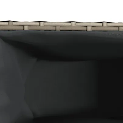 Jardiniere Grădină 2 Ghivece Gri Poliratan | Livrare Gratuită