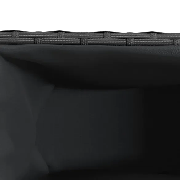 Jardiniere Grădină 3 Ghivece Negru - Poliratan | Livrare Gratuită