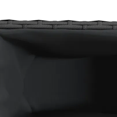 Jardiniere Grădină 3 Ghivece Negru - Poliratan | Livrare Gratuită