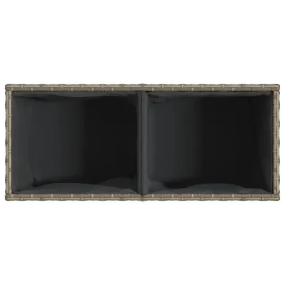 Jardiniere Grădină 2 Ghivece Gri Poliratan | Livrare Gratuită