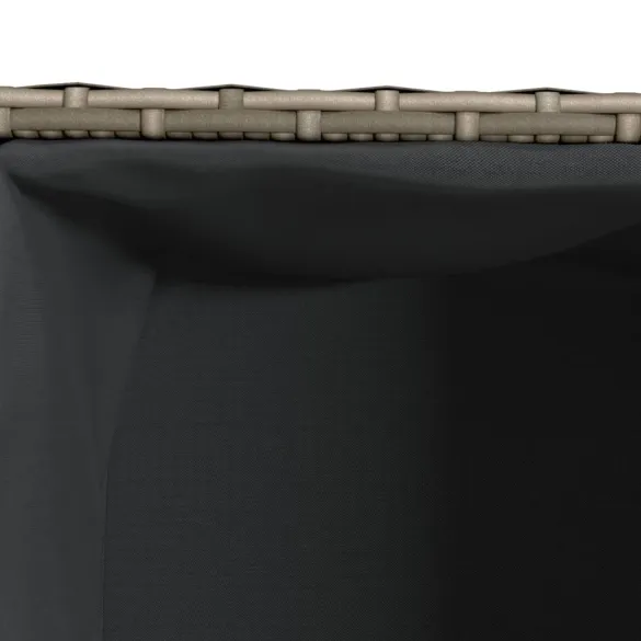 Jardiniere Grădină 2 Ghivece Gri Poliratan | Livrare Gratuită