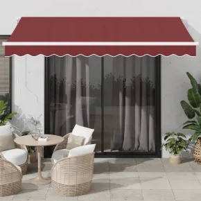 Copertină Retractabilă Automată cu LED - Vișiniu 350x250 cm