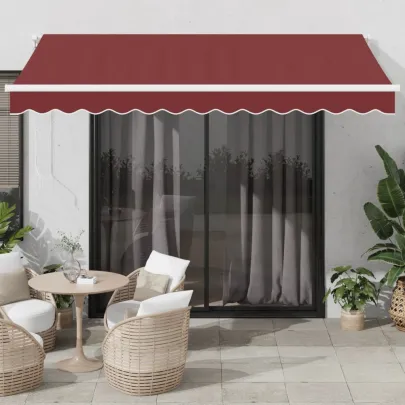 Copertină Retractabilă Automată cu LED - Vișiniu 350x250 cm