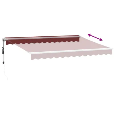 Copertină Retractabilă Automată cu LED - Vișiniu 350x250 cm