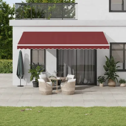 Copertină Retractabilă Manual Vișiniu 500x350 cm