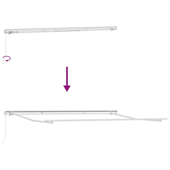 Copertină Retractabilă Manual Vișiniu 500x300 cm