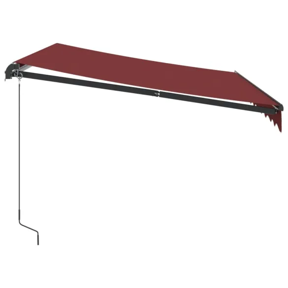 Copertină retractabilă manual cu LED-uri - Vișiniu 300x250 cm