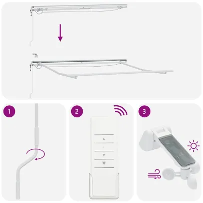 Copertină Automată cu LED 300x250 cm - Livrare Gratuită