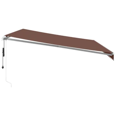 Copertină Automată Retractabilă Maro 500x350 cm | Livrare Gratuită