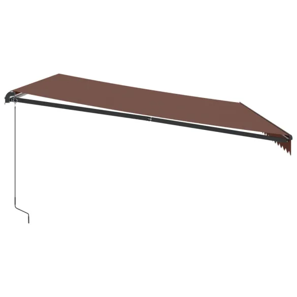 Copertină Retractabilă Manuală cu LED-uri Maro 500x350 cm