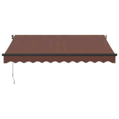 Copertină Retractabilă Manual Maro 300x250 cm - Livrare Gratuită