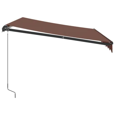 Copertină Retractabilă Manual Maro 300x250 cm - Livrare Gratuită