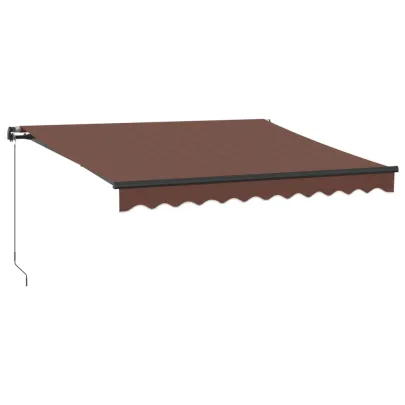 Copertină retractabilă manual cu LED - Maro 300x250 cm