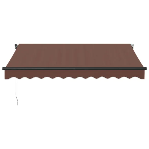 Copertină retractabilă manual cu LED - Maro 300x250 cm