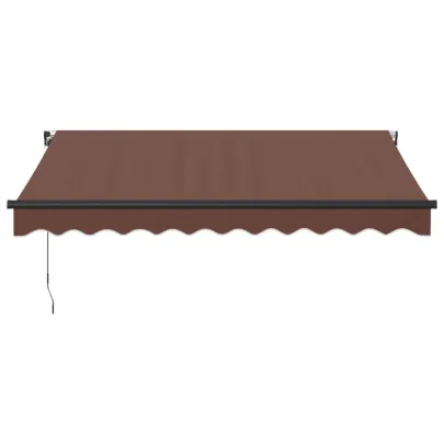 Copertină retractabilă manual cu LED - Maro 300x250 cm