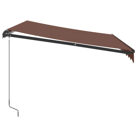 Copertină retractabilă manual cu LED - Maro 300x250 cm