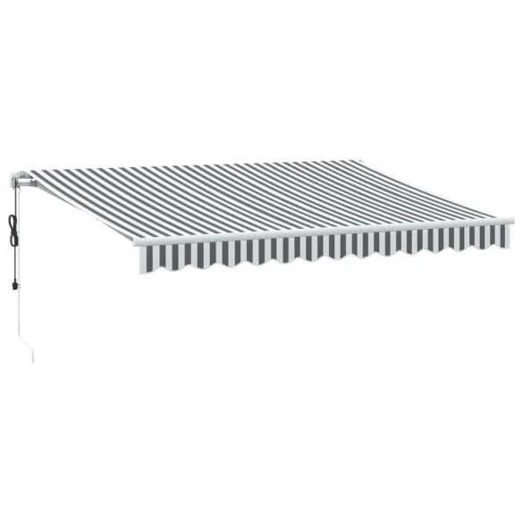 Copertină Retractabilă Automată cu LED | Senzor Vânt | 350x250 cm