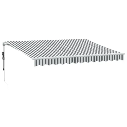 Copertină Retractabilă Automată cu LED | Senzor Vânt | 350x250 cm