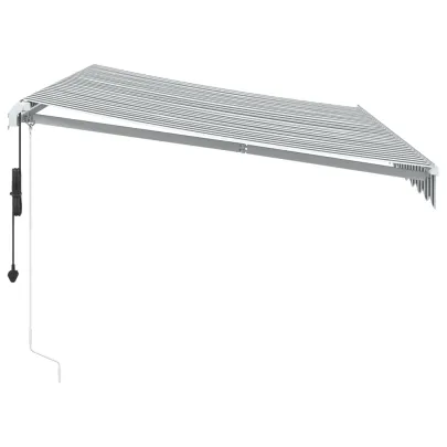 Copertină Retractabilă Automată cu LED | Senzor Vânt | 350x250 cm