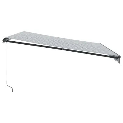 Copertină Retractabilă Manual 450x300 cm Antracit/Alb