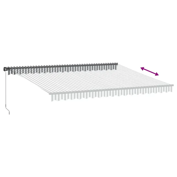Copertină Retractabilă Manual 450x300 cm Antracit/Alb