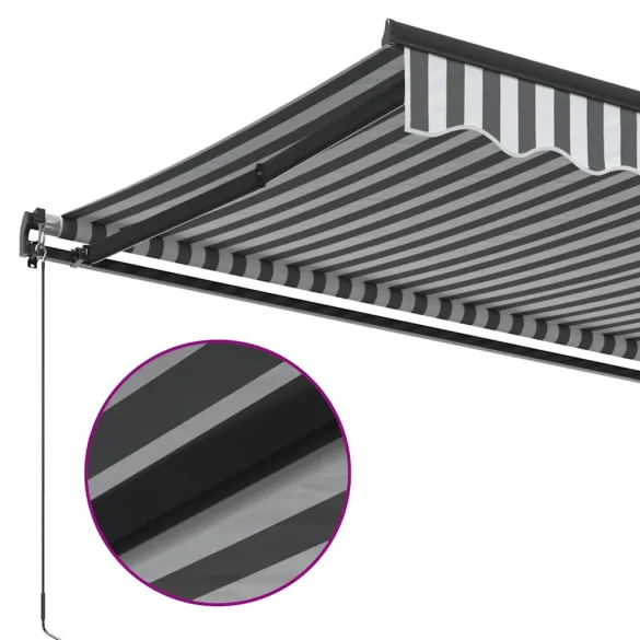 Copertină Retractabilă Manual 450x300 cm Antracit/Alb