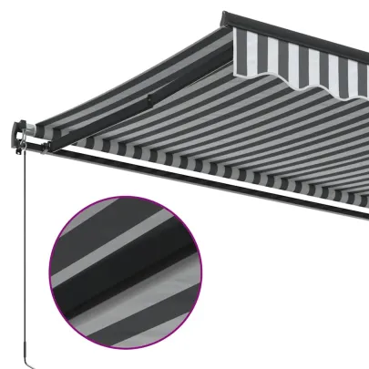 Copertină Retractabilă Manual 450x300 cm Antracit/Alb