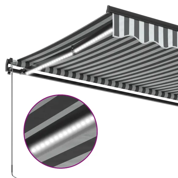 Copertină Retractabilă Manual cu LED - 300x250 cm