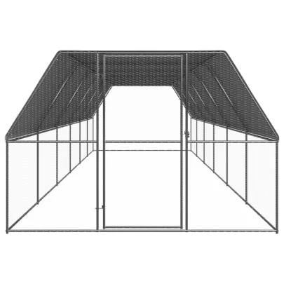 Coteț Păsări Oțel Galvanizat 3x12x2m - Livrare Gratuită