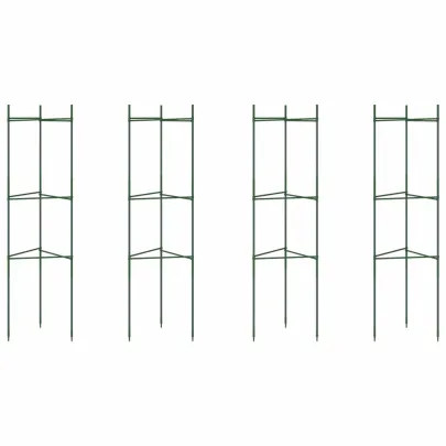 Suporturi pentru Roșii Reglabile - 4 bucăți - Oțel și PP